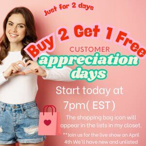 BUY 2 GET 1 FREE-Mix&Match-2days DON'T MISS THIS OFFER MAKE BUNDLES In MY CLOSET